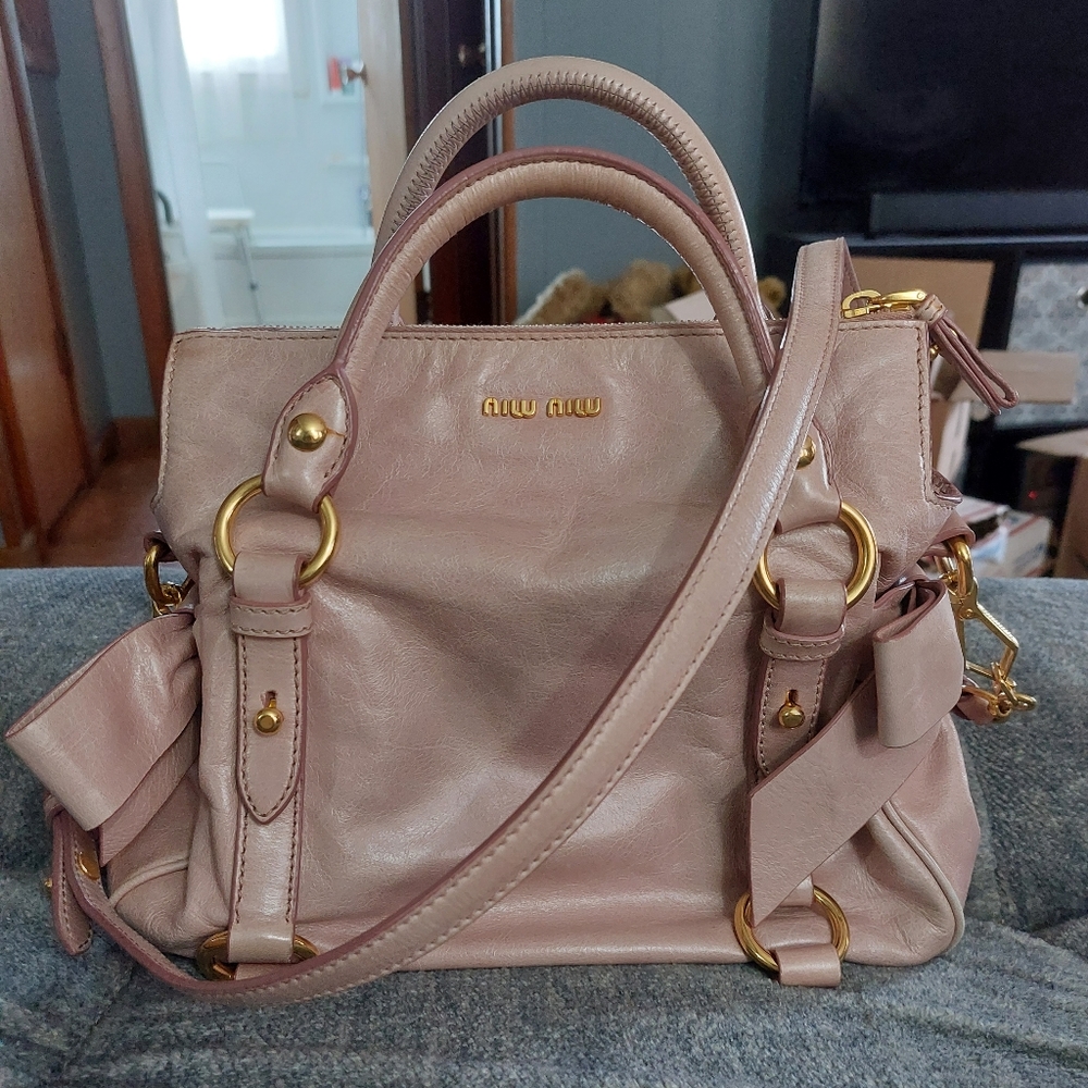 Miu Miu Dusky Pink Leather Crossbody/Handbag